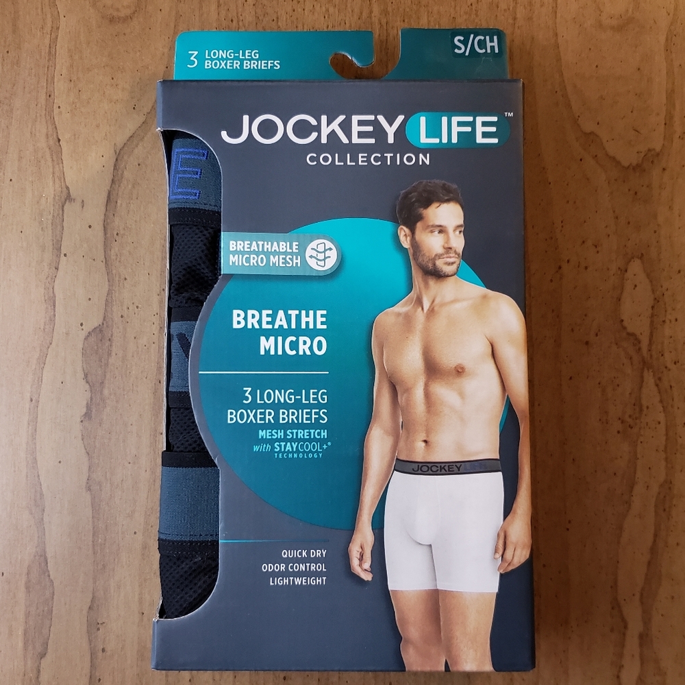 NWT Jockey Life Mens Long-Leg Boxer Briefs